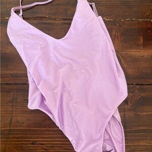 Topshop Lilac One-Piece Swimsuit